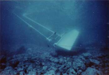 Underwater view of Shiner before it broke up in next storm. Underwater view of Shiner before it broke up in next storm.